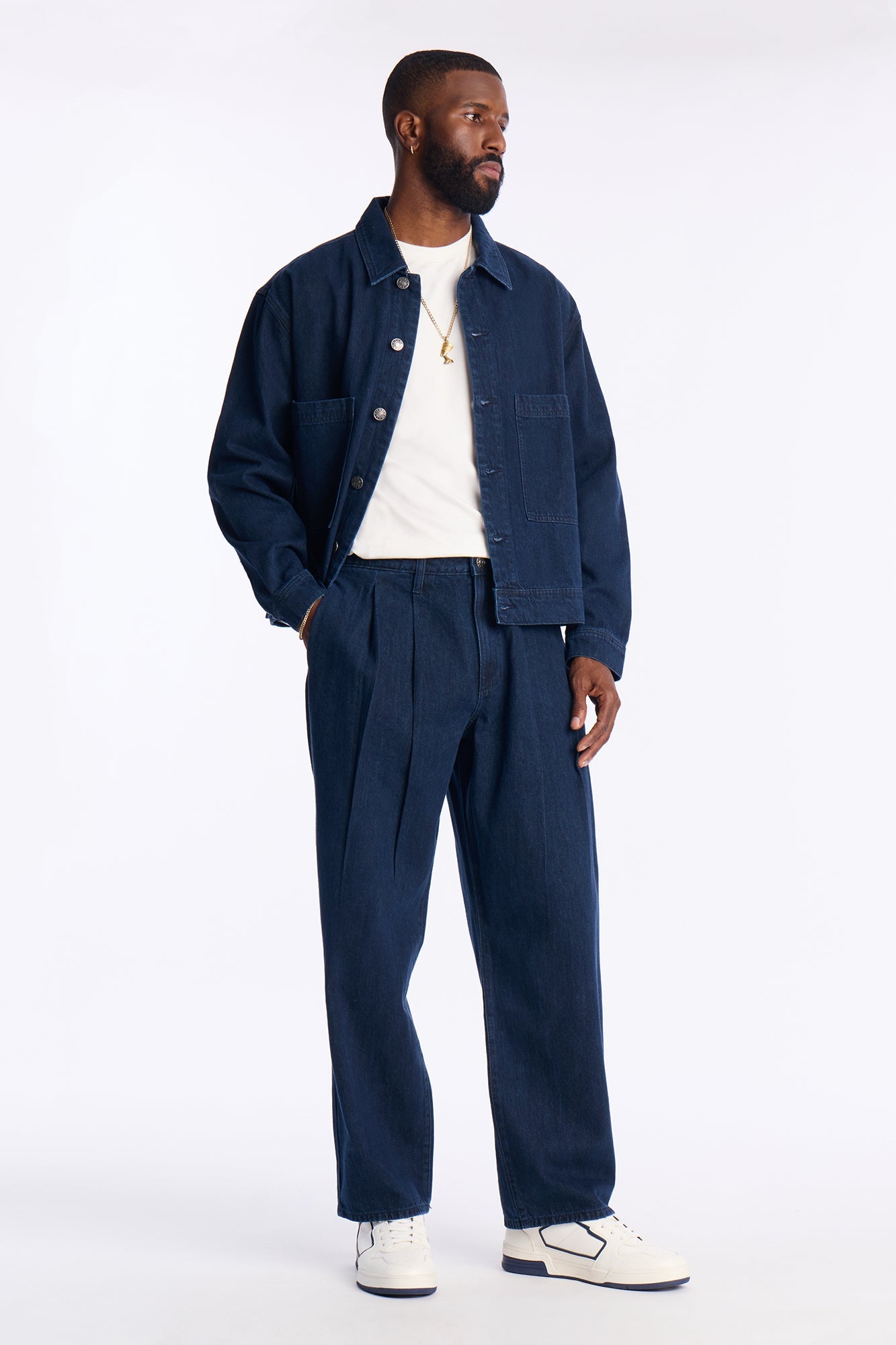 Barrel Aime Pleated Jean - Indigo