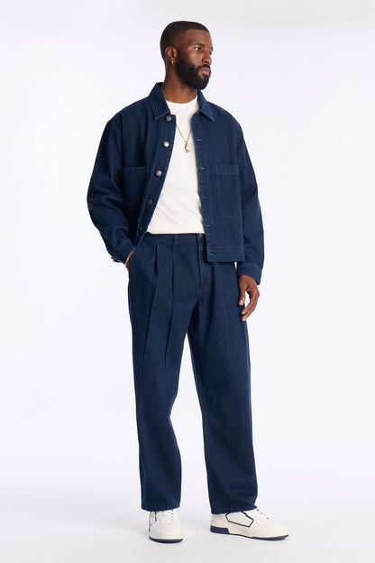 Barrel Aime Pleated Jean - Indigo