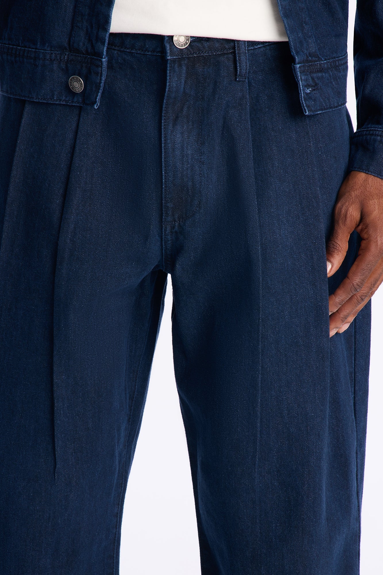Barrel Aime Pleated Jean - Indigo