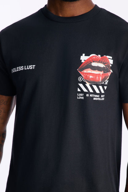 Endless Love Awaits Short Sleeve Tee - Black