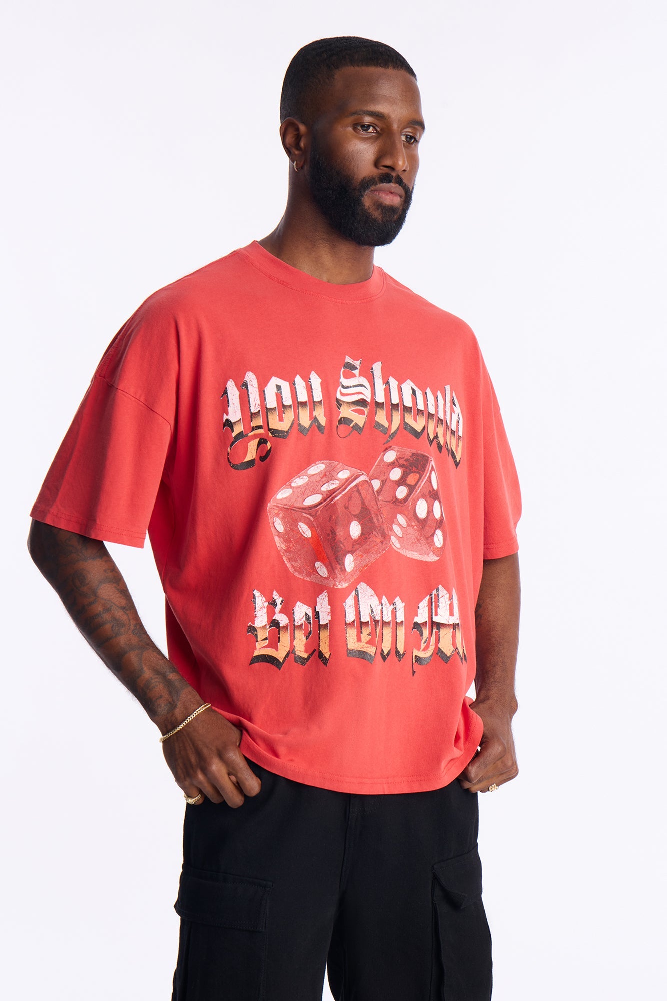 You Should Bet On Me Boxy Short Sleeve Tee - Red