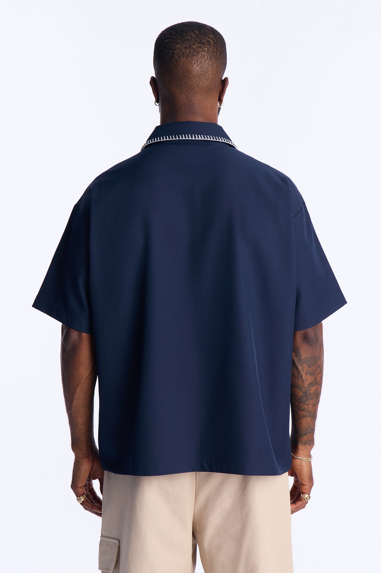Hyde Stitch Polo - Navy
