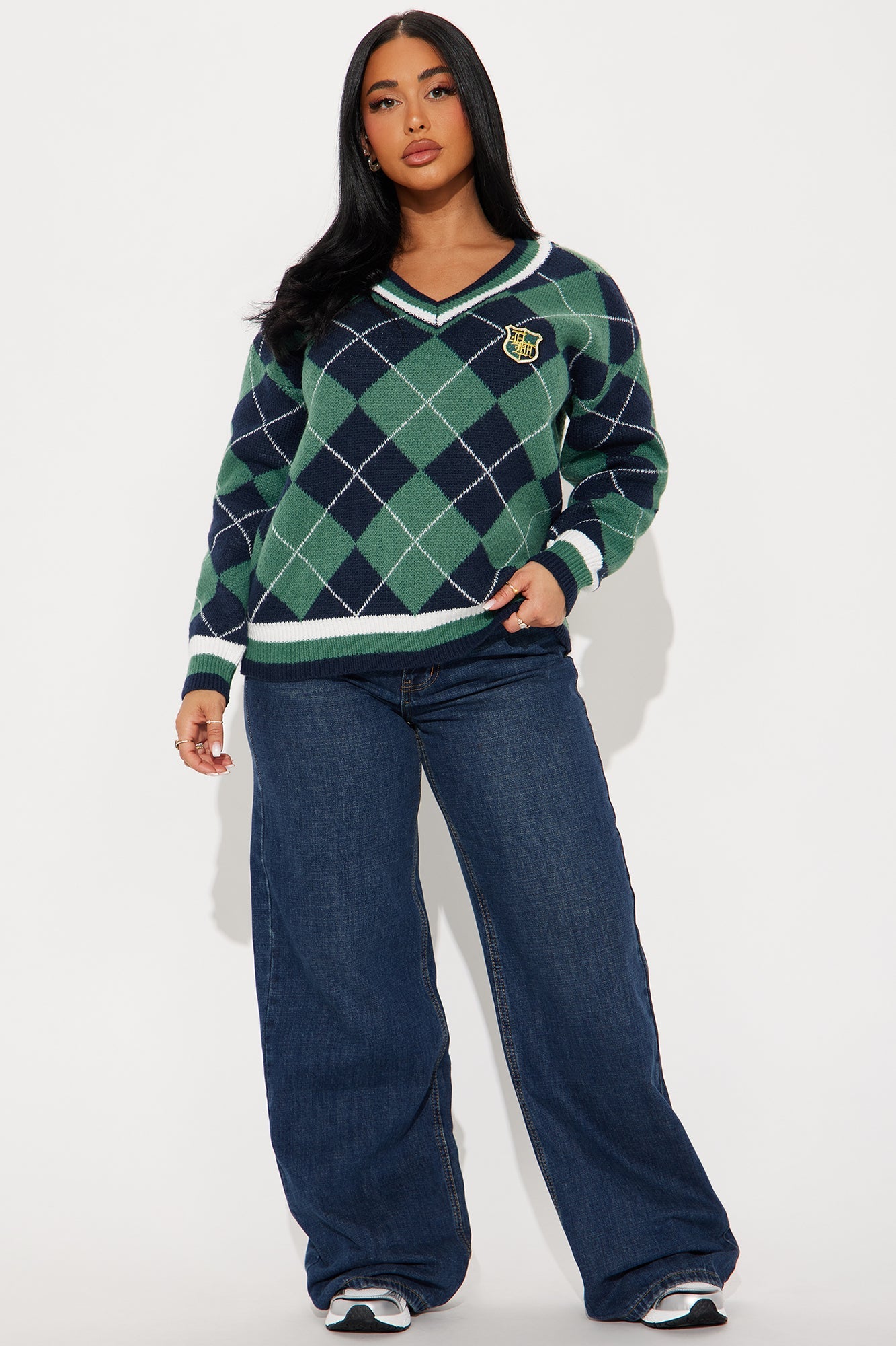 Set Standards Arygle Sweater - Green/combo