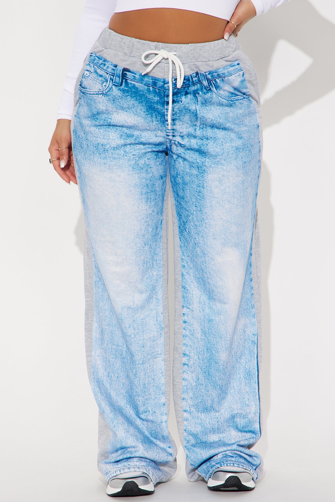 Only The Good Printed Pant - Blue/combo