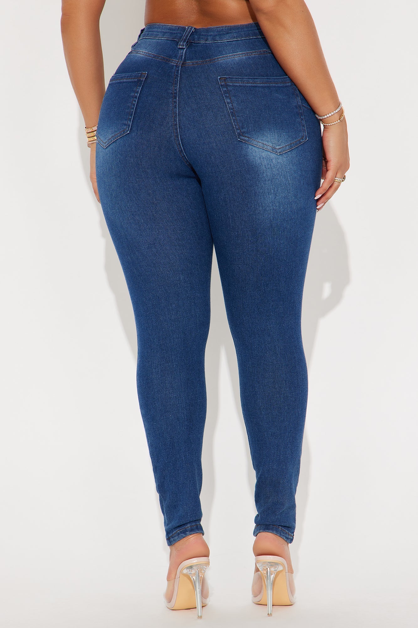 Vibe Check Curvy Stretch Skinny Jeans - Dark Wash