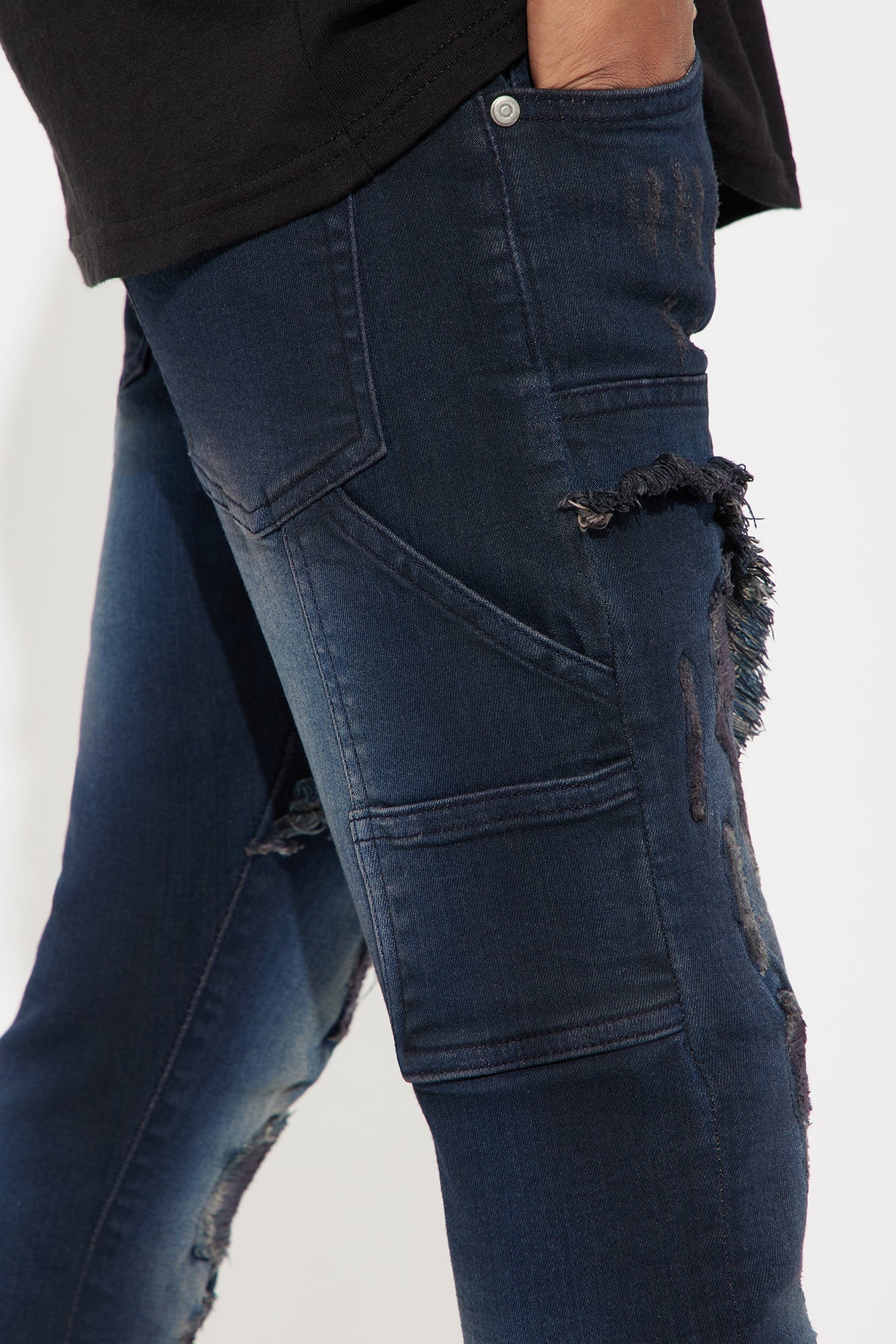 Mini No Fear Rip And Repair Denim Jean - Indigo