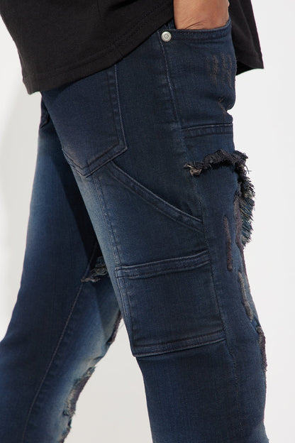 Mini No Fear Rip And Repair Denim Jean - Indigo