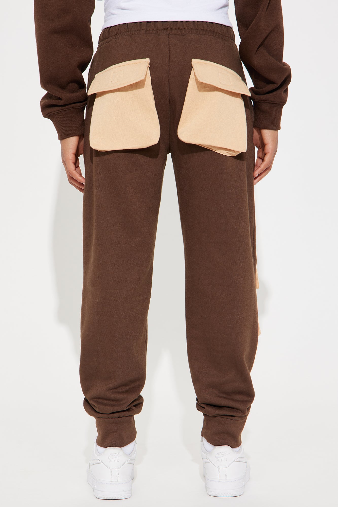 Mini On An Adventure Fleece Cargo Jogger Pant - Brown