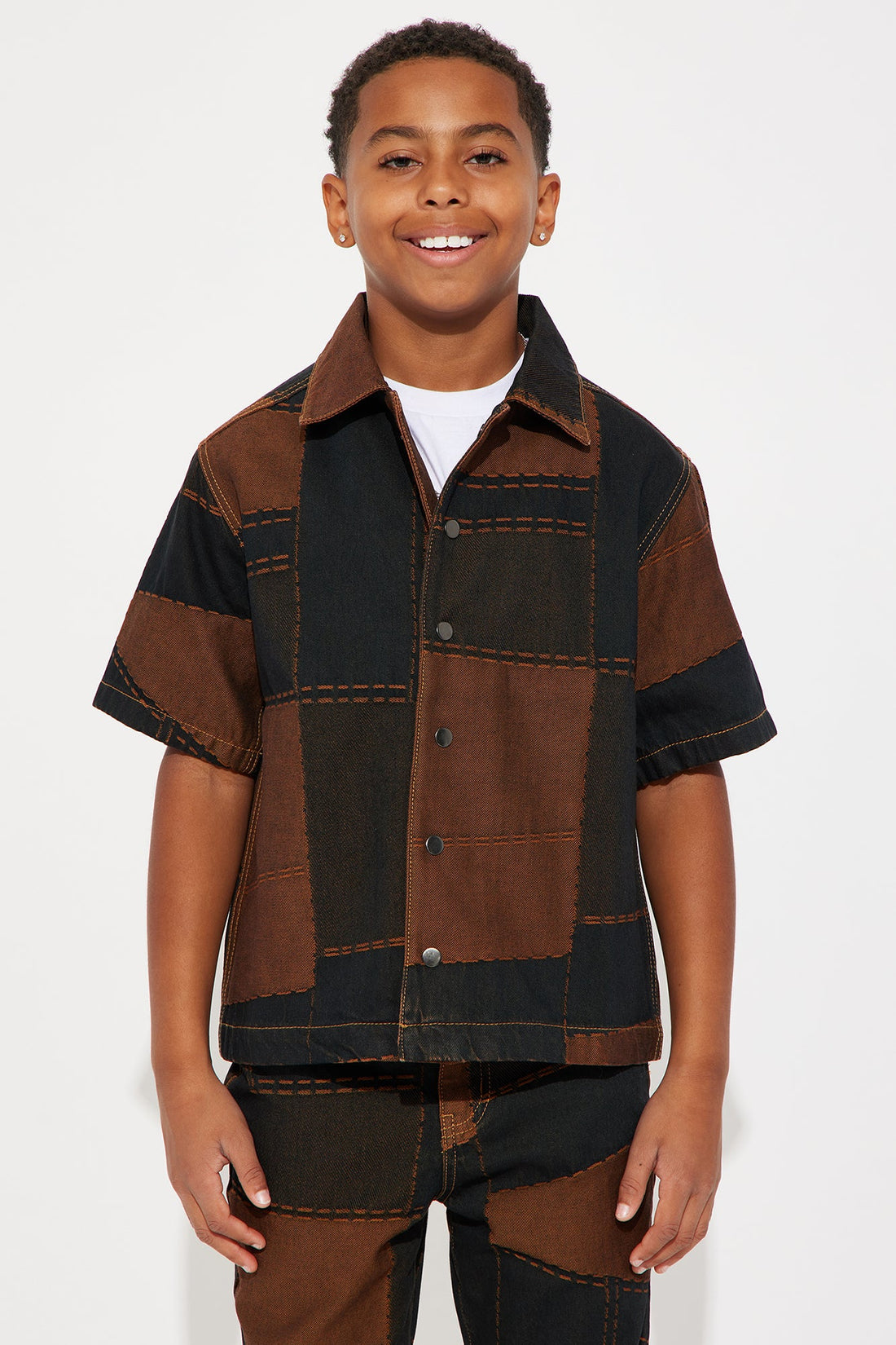 Mini Verdugo Classic Denim Shirt - Brown/combo