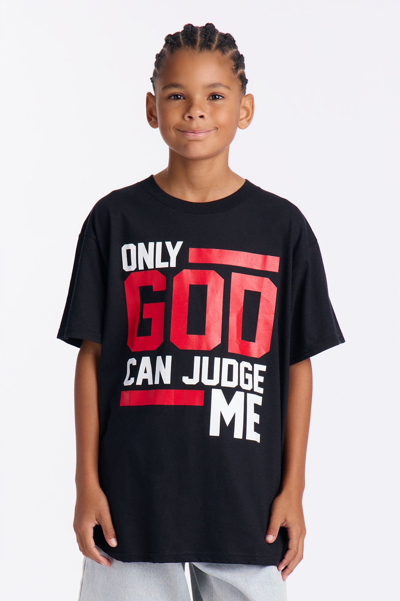 Mini Only God Can Judge Me Short Sleeve Tee - Black