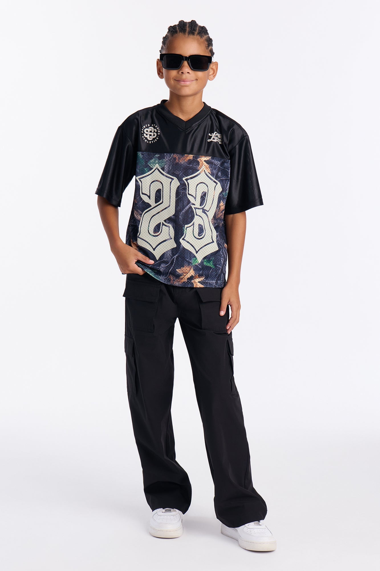 Mini Saints Camo Short Sleeve Jersey - Black