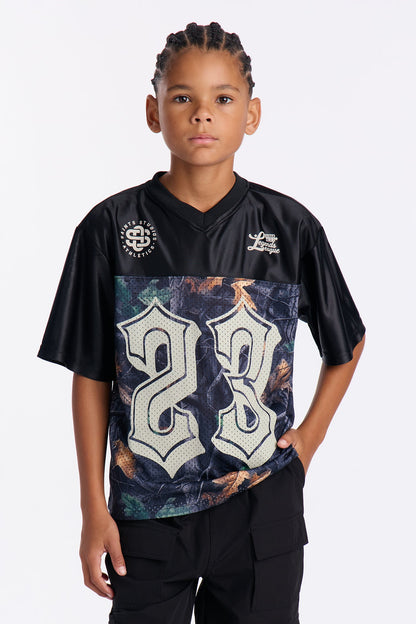 Mini Saints Camo Short Sleeve Jersey - Black