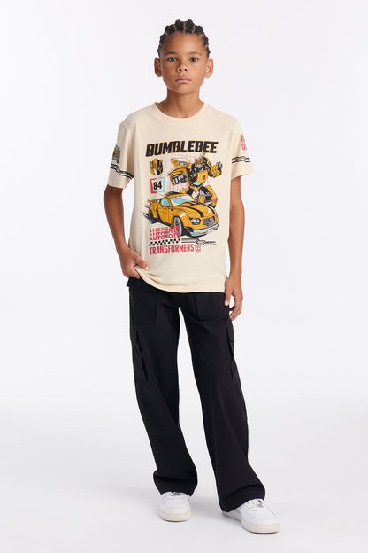 Mini Transformers Bumblebee Short Sleeve Tee - Cream