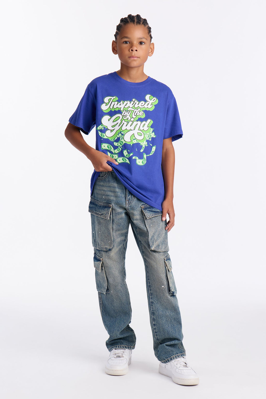 Mini Inspired By The Grind Short Sleeve Tee - Royal