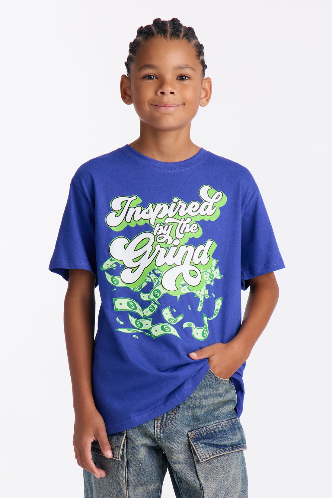 Mini Inspired By The Grind Short Sleeve Tee - Royal