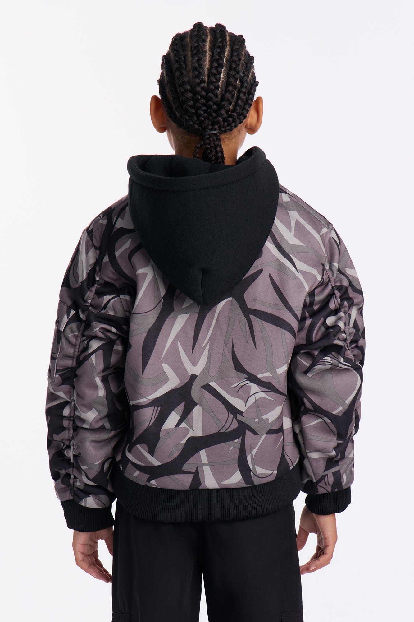 Mini In The Cut Camo Zip Up Hoodie - Camouflage
