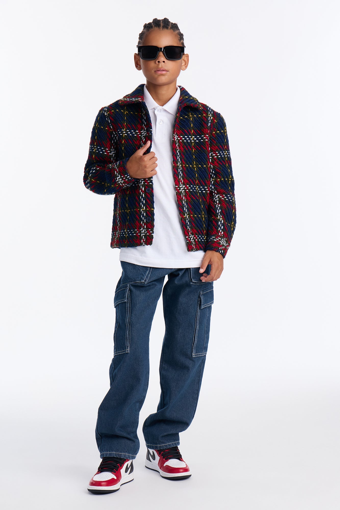 Mini Nepal Button Up Shirt - Navy