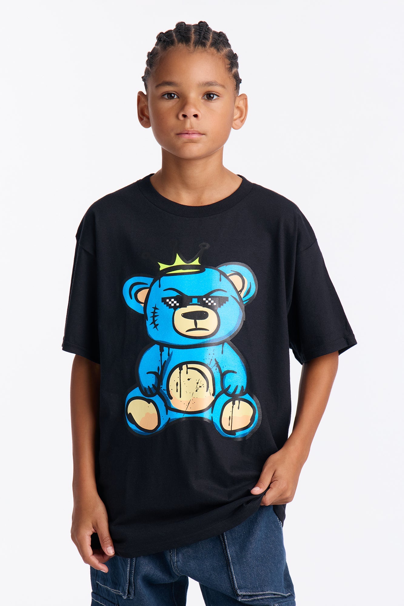 Mini Legendary Bear Short Sleeve Tee - Black