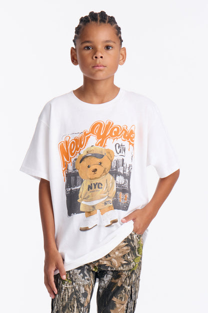 Mini NYC Life Short Sleeve Tee - White