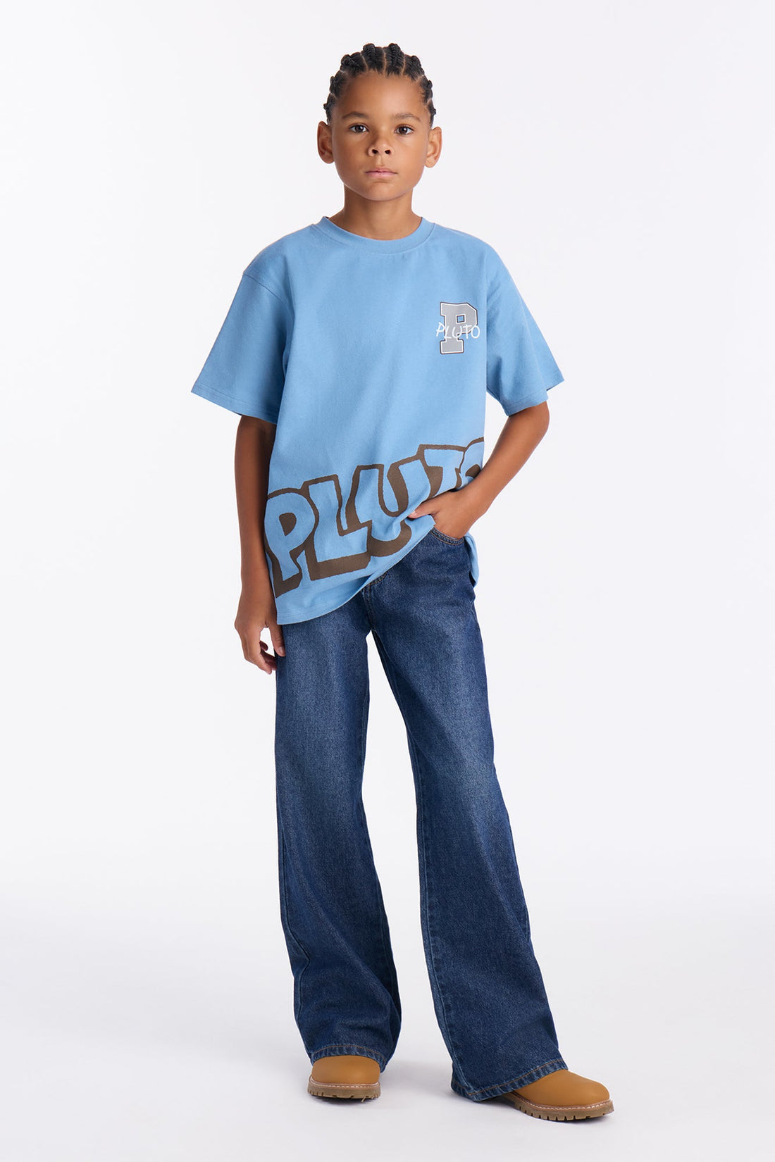 Mini Disney Pluto Attitude Premium Short Sleeve Tee - Indigo