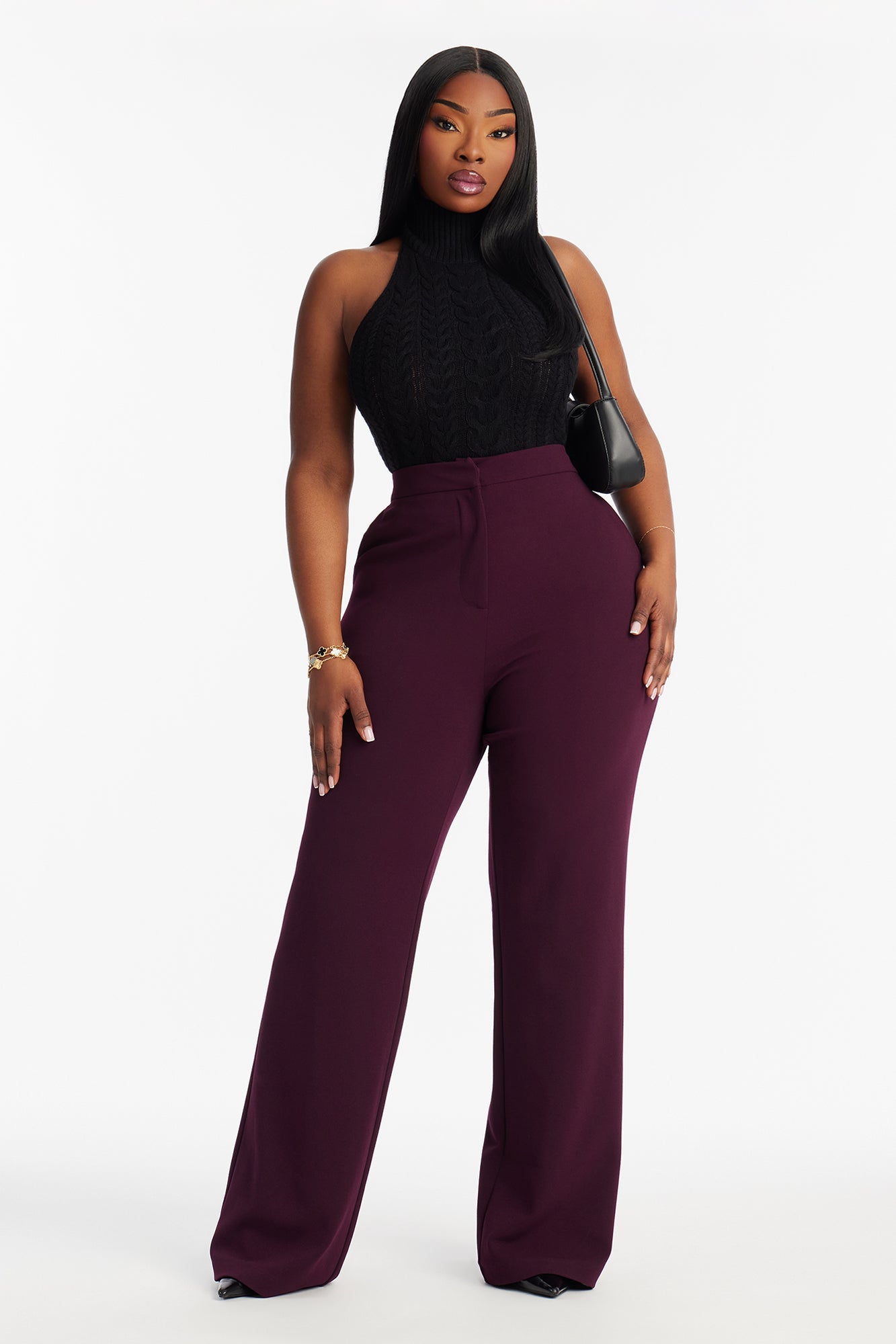 Core Competency Straight Leg Trouser - Plum