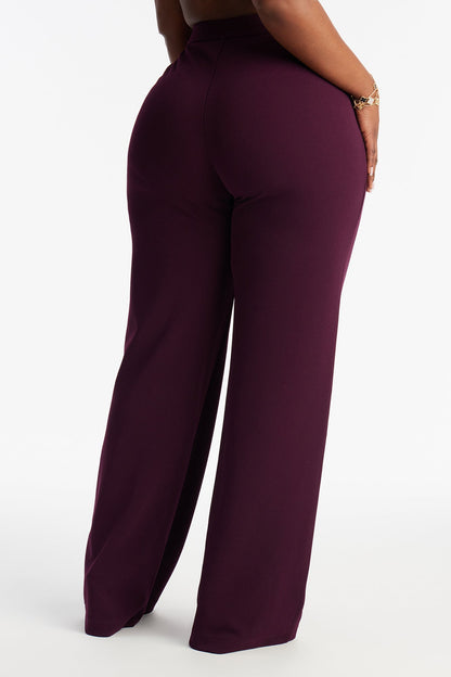 Core Competency Straight Leg Trouser - Plum