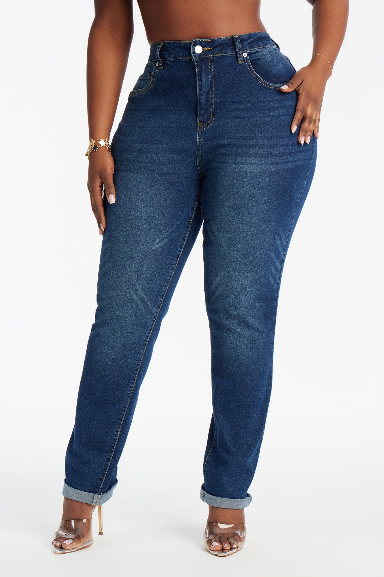 Tall Clara Super Stretch Sculpting Mom Jeans - Dark Wash
