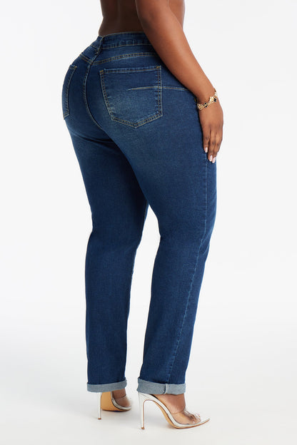 Tall Clara Super Stretch Sculpting Mom Jeans - Dark Wash