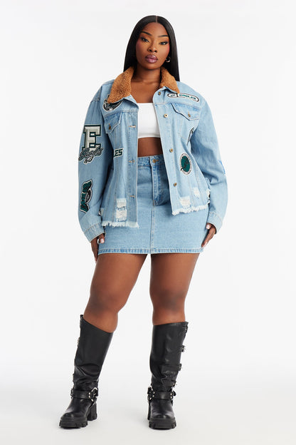 NFL Philly Eagles Denim Jacket - Denim