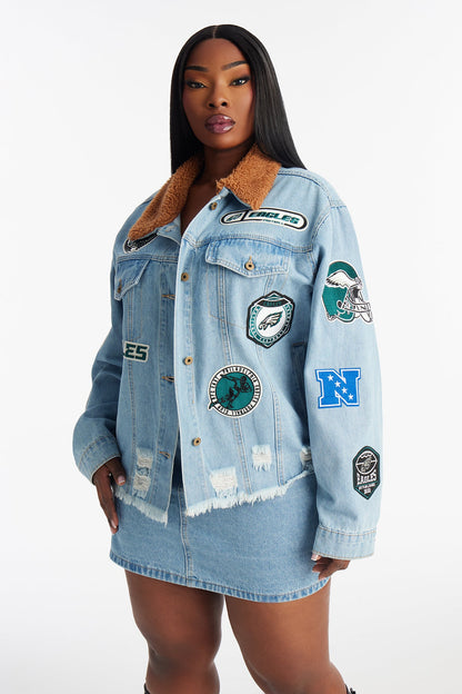 NFL Philly Eagles Denim Jacket - Denim
