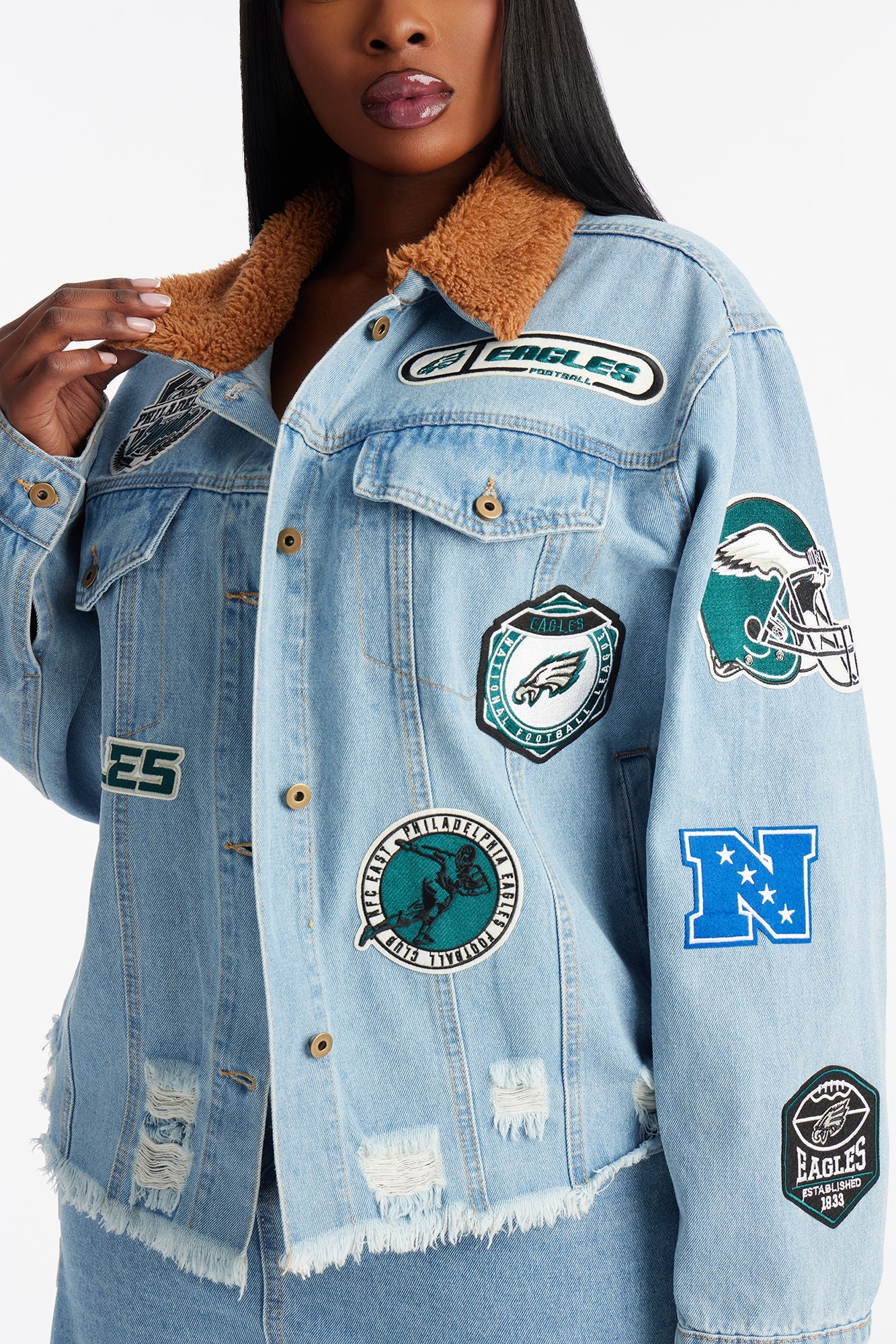 NFL Philly Eagles Denim Jacket - Denim