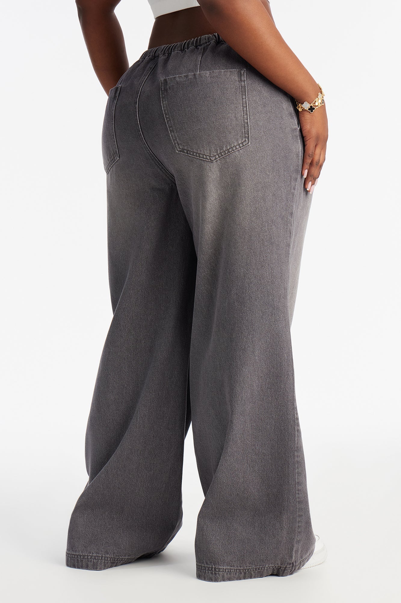Most Unfettered Wide Leg Jeans - Grey