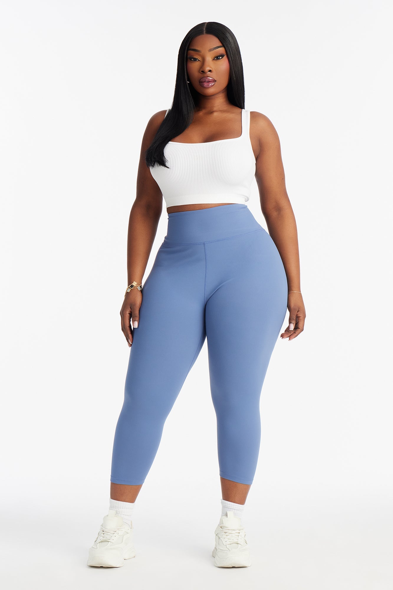 Flexibility Super Soft Capri Active Legging - Slate Blue