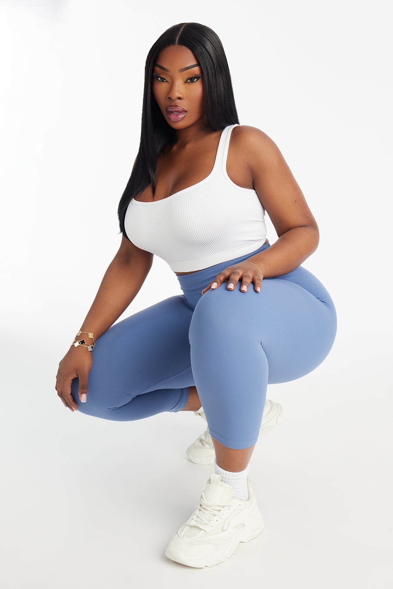 Flexibility Super Soft Capri Active Legging - Slate Blue