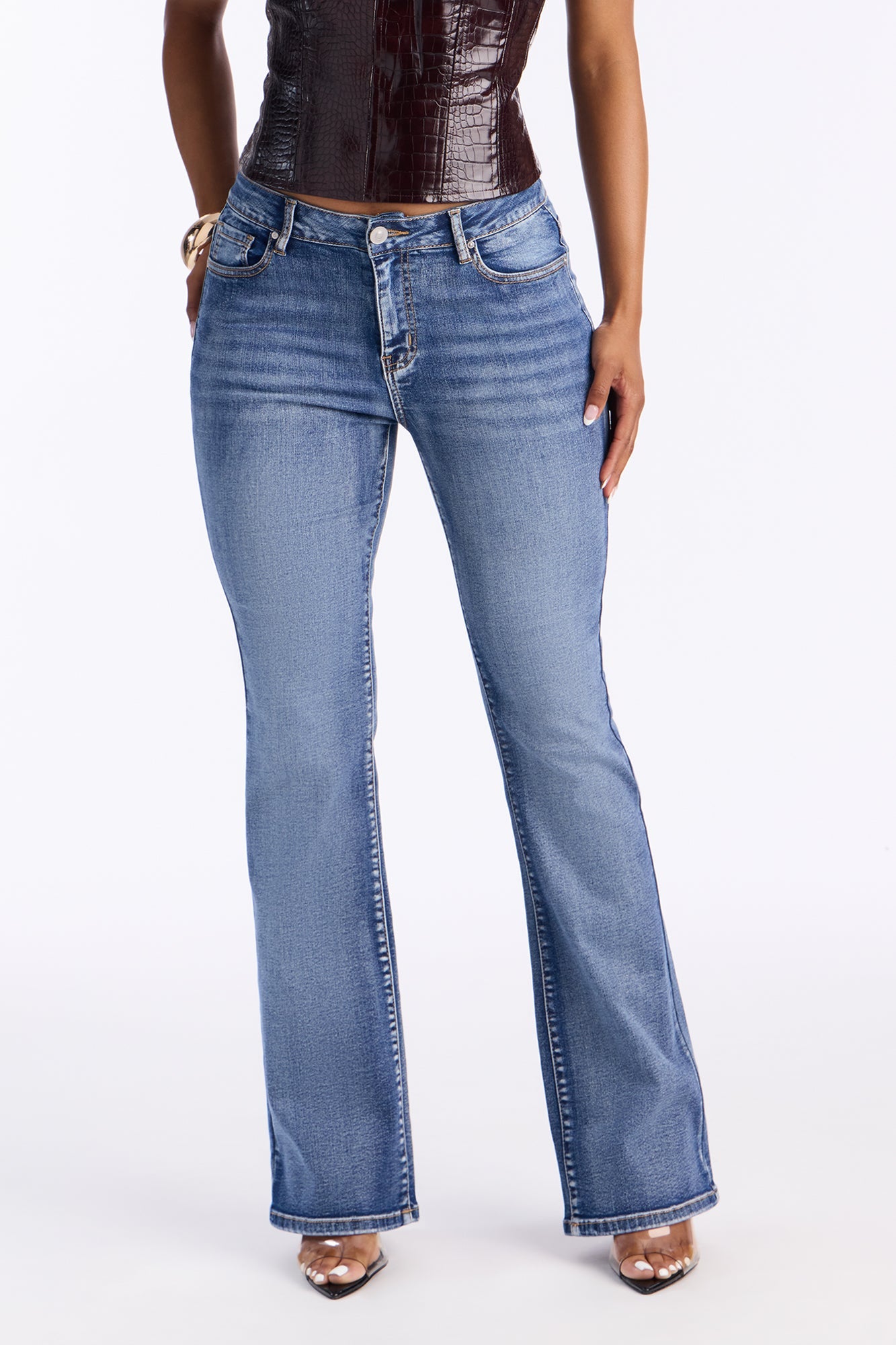 Esme Stretch Bootcut Jeans - Medium Wash
