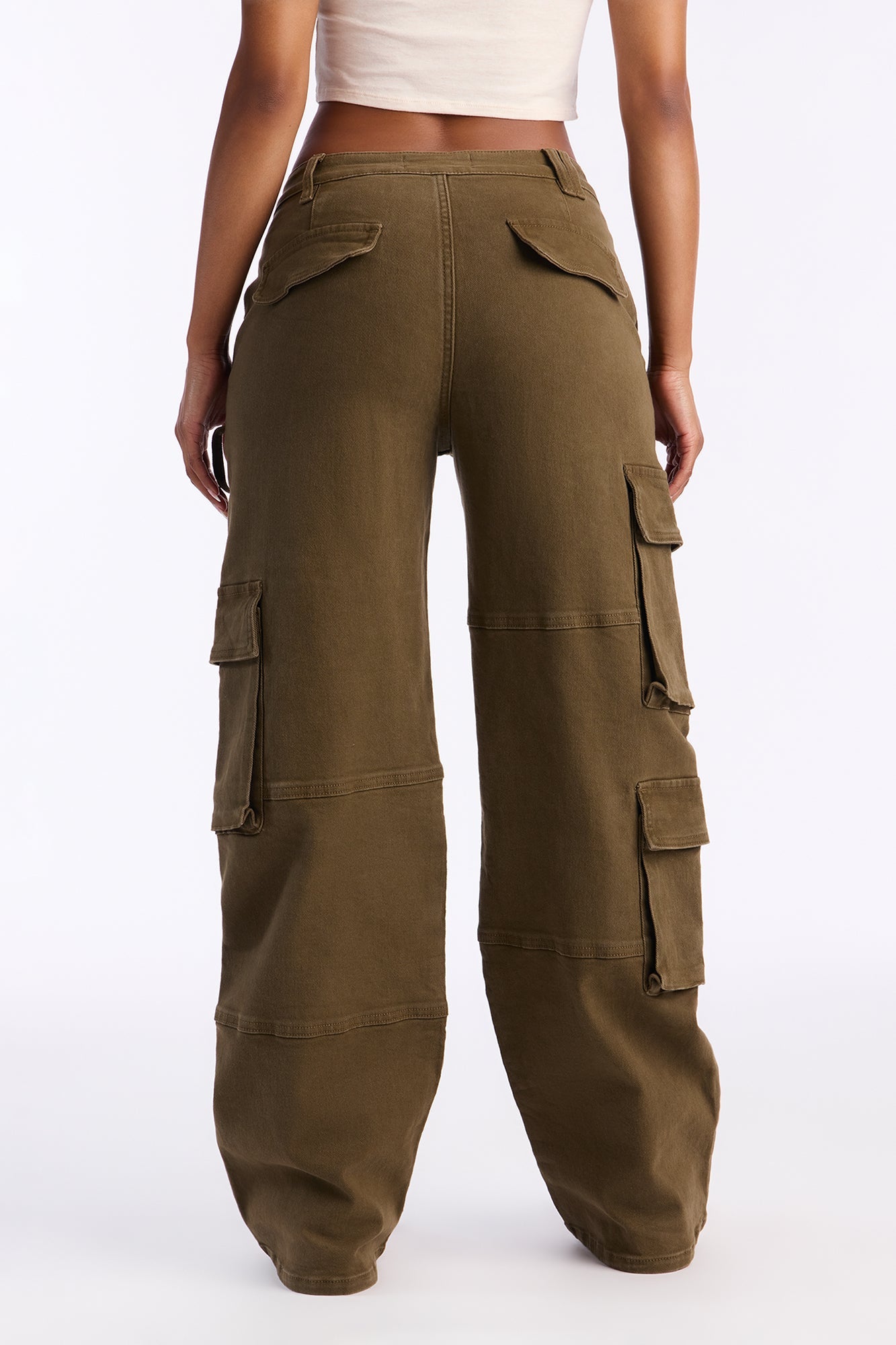 Desi Mineral Wash Cargo Pant - Military Green