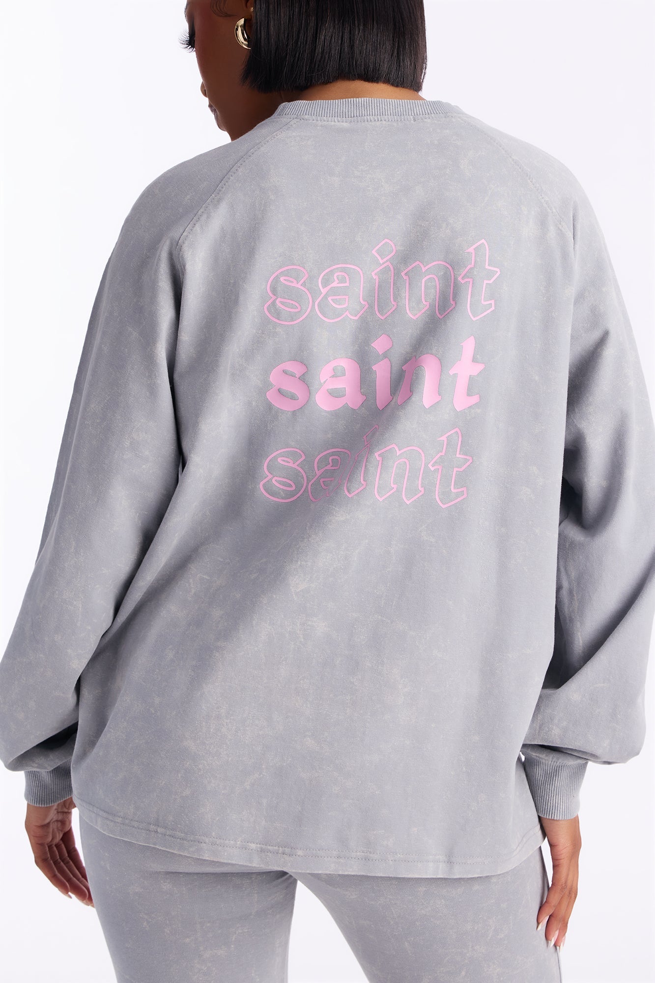 Forever A Saint Flare Leg Pant Set - Grey
