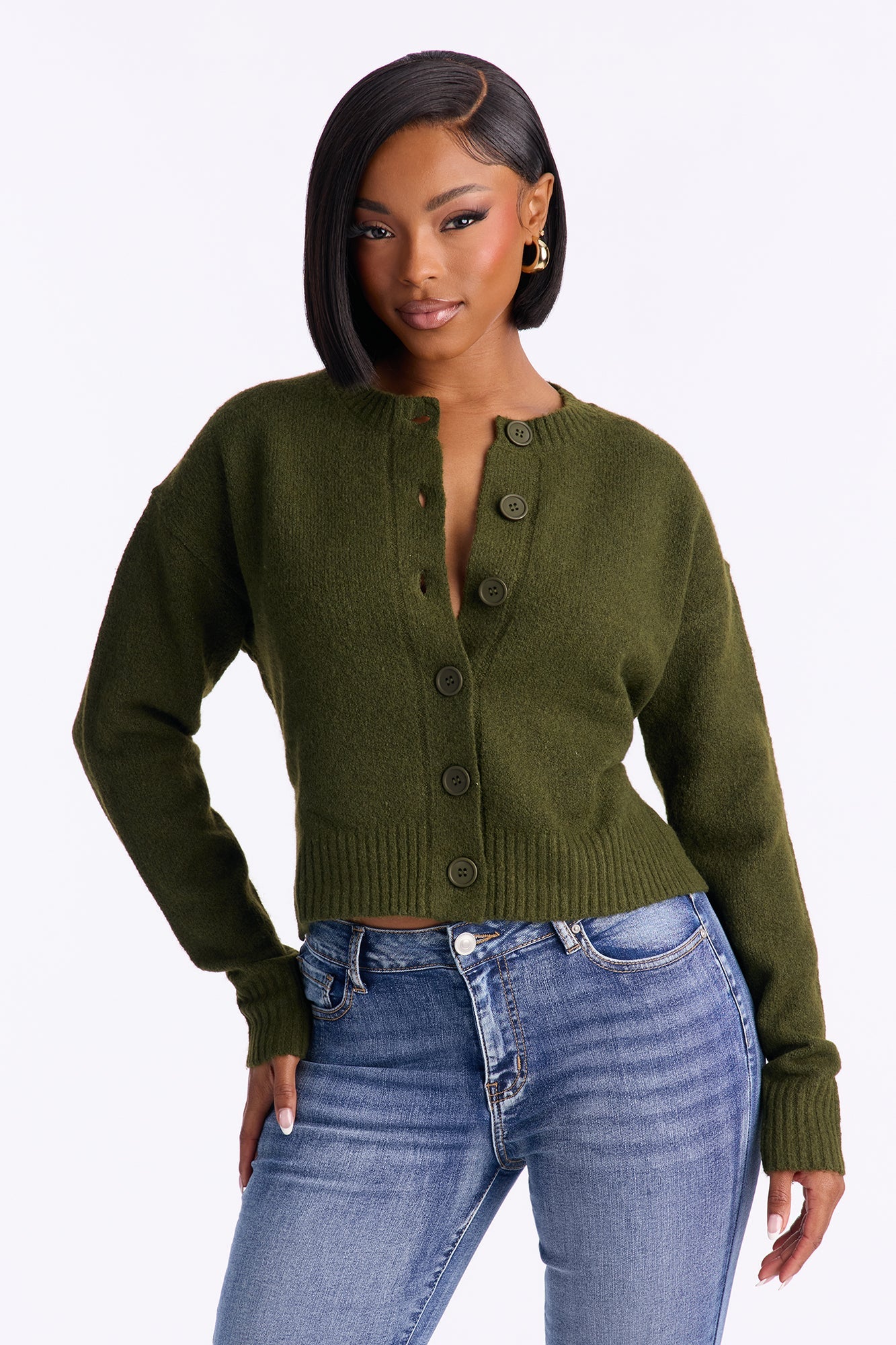 Good On You Cardigan - Olive