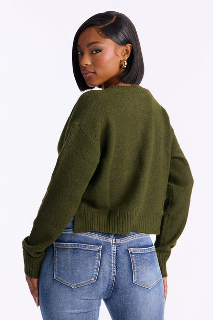 Good On You Cardigan - Olive