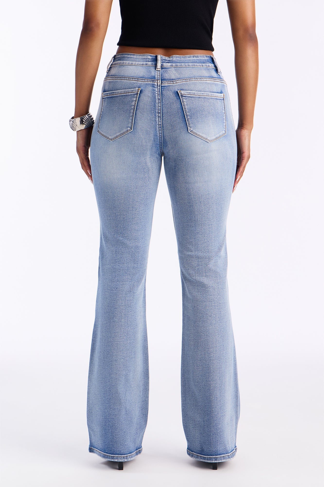 Esme Stretch Bootcut Jeans - Light Wash