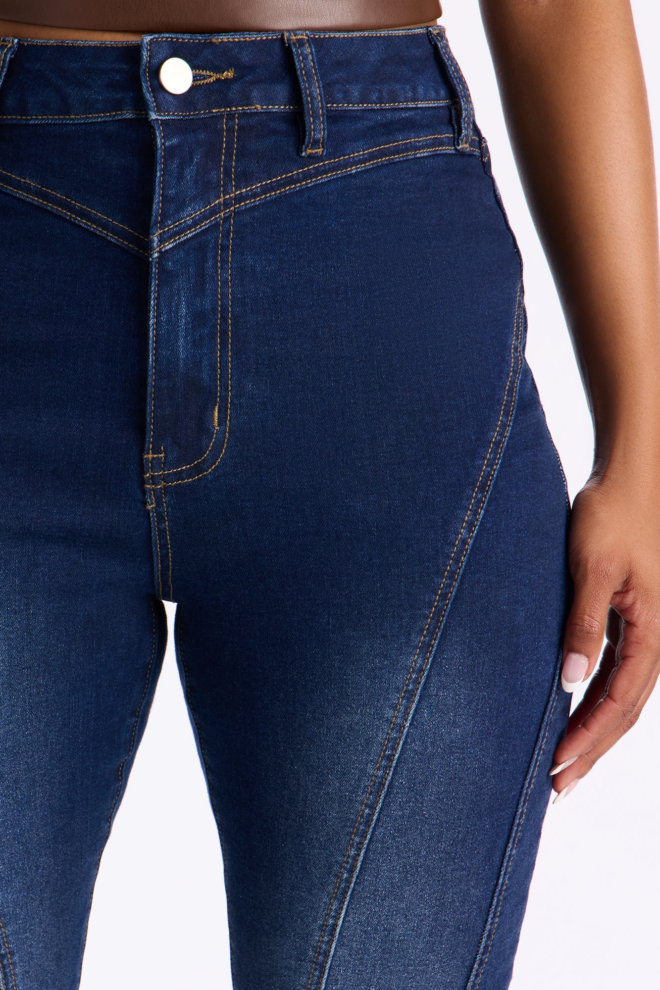 Vivienne Stretch Flare Leg Jeans - Dark Wash