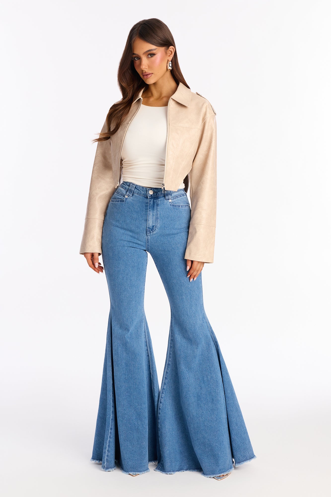 Salina Extreme Bell Bottom Flare Jeans - Medium Wash