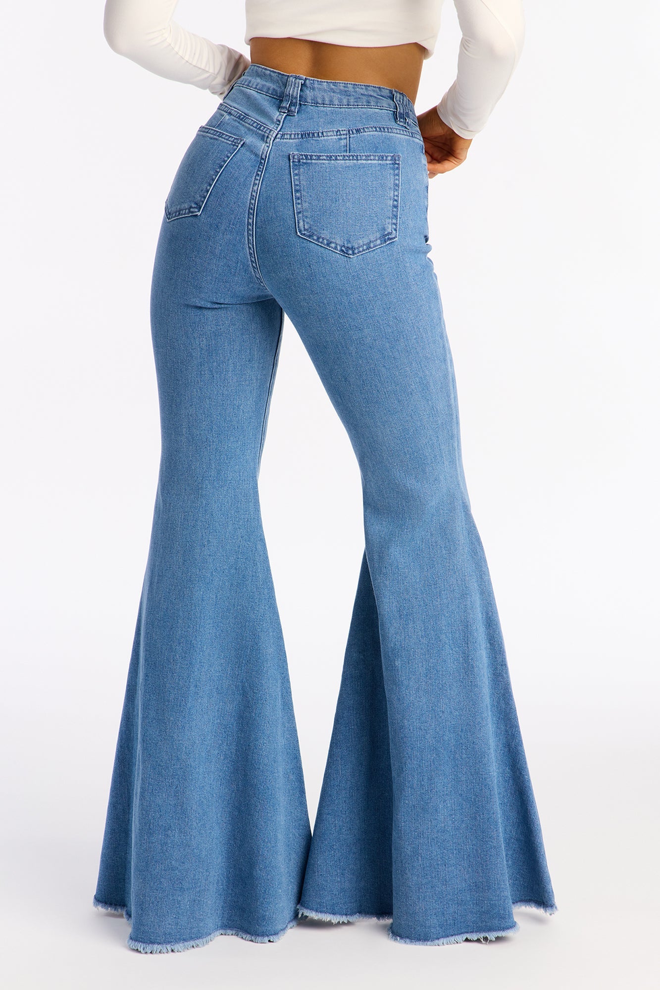 Salina Extreme Bell Bottom Flare Jeans - Medium Wash