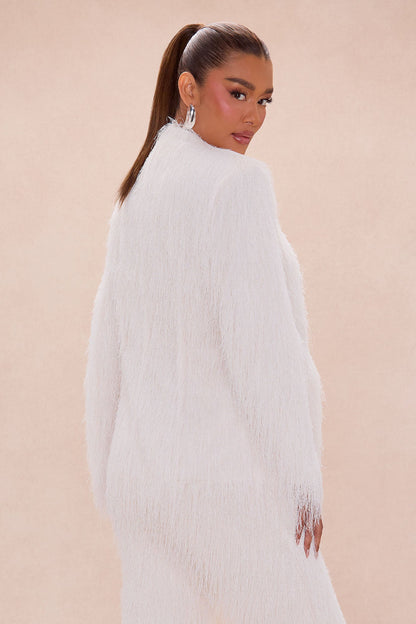 Amberlyn Shaggy Jacket - Cream