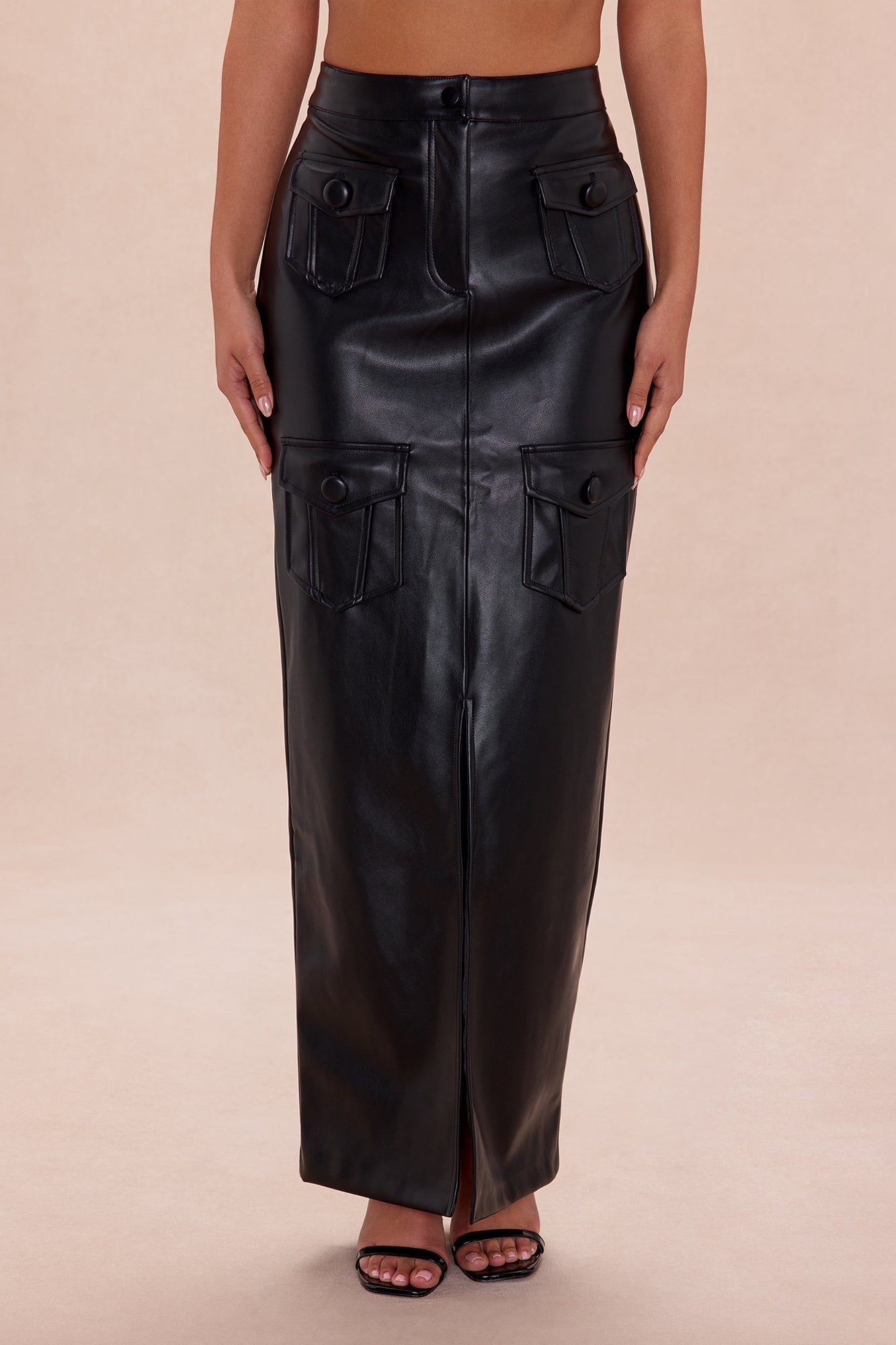 Up To No Good Midi Skirt - Black