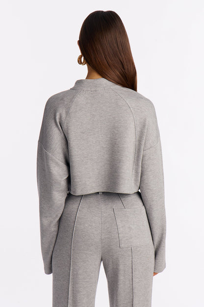 Arden Zip Up Lounge Jacket - Grey