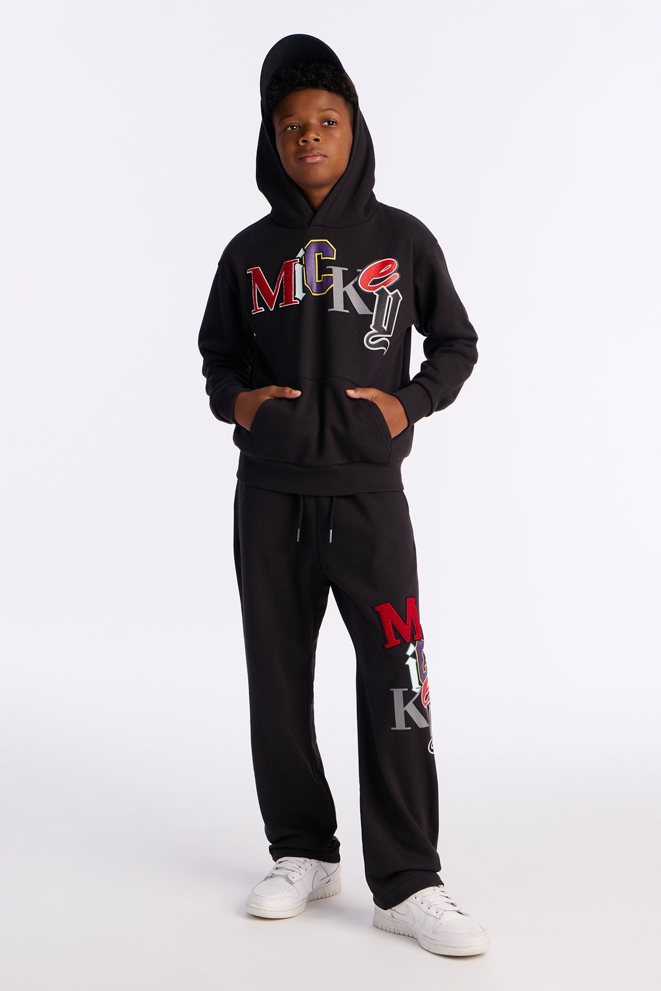 Mini Disney Mickey Patch Hoodie - Black Wash