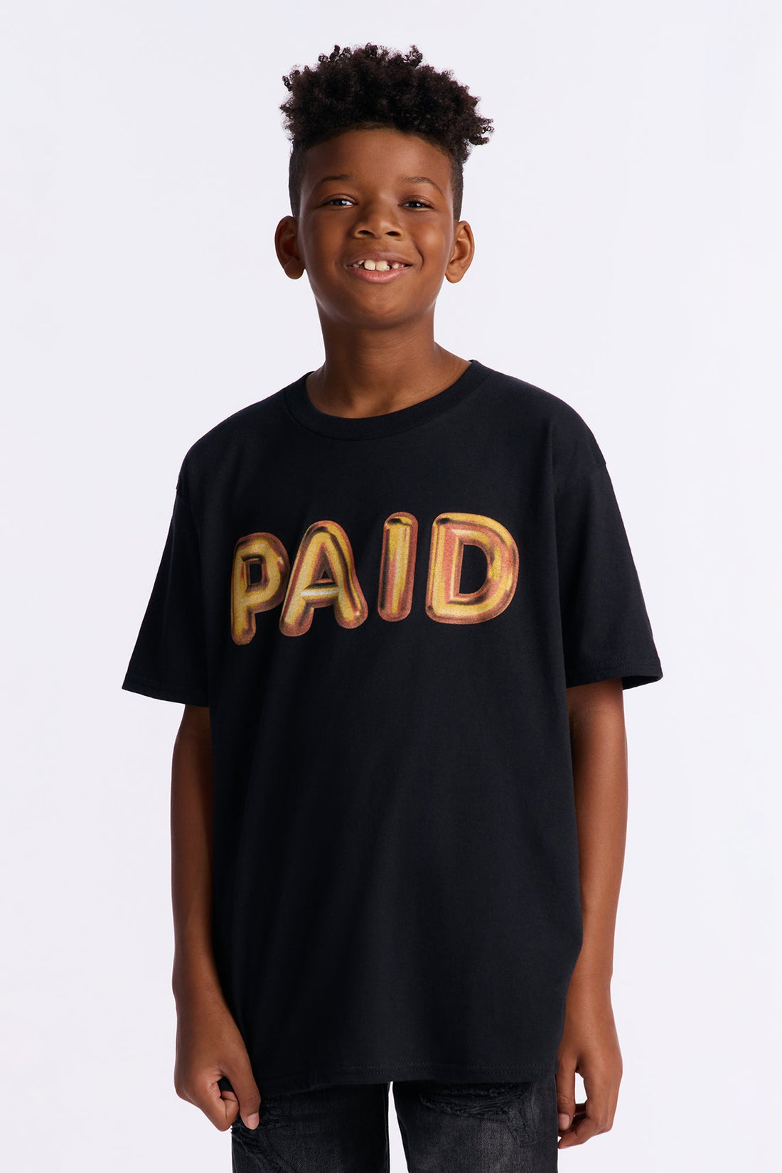 Mini Paid Short Sleeve Tee - Black