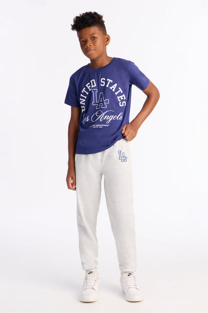 Mini United States Los Angeles Jogger Pant Set - Navy/combo