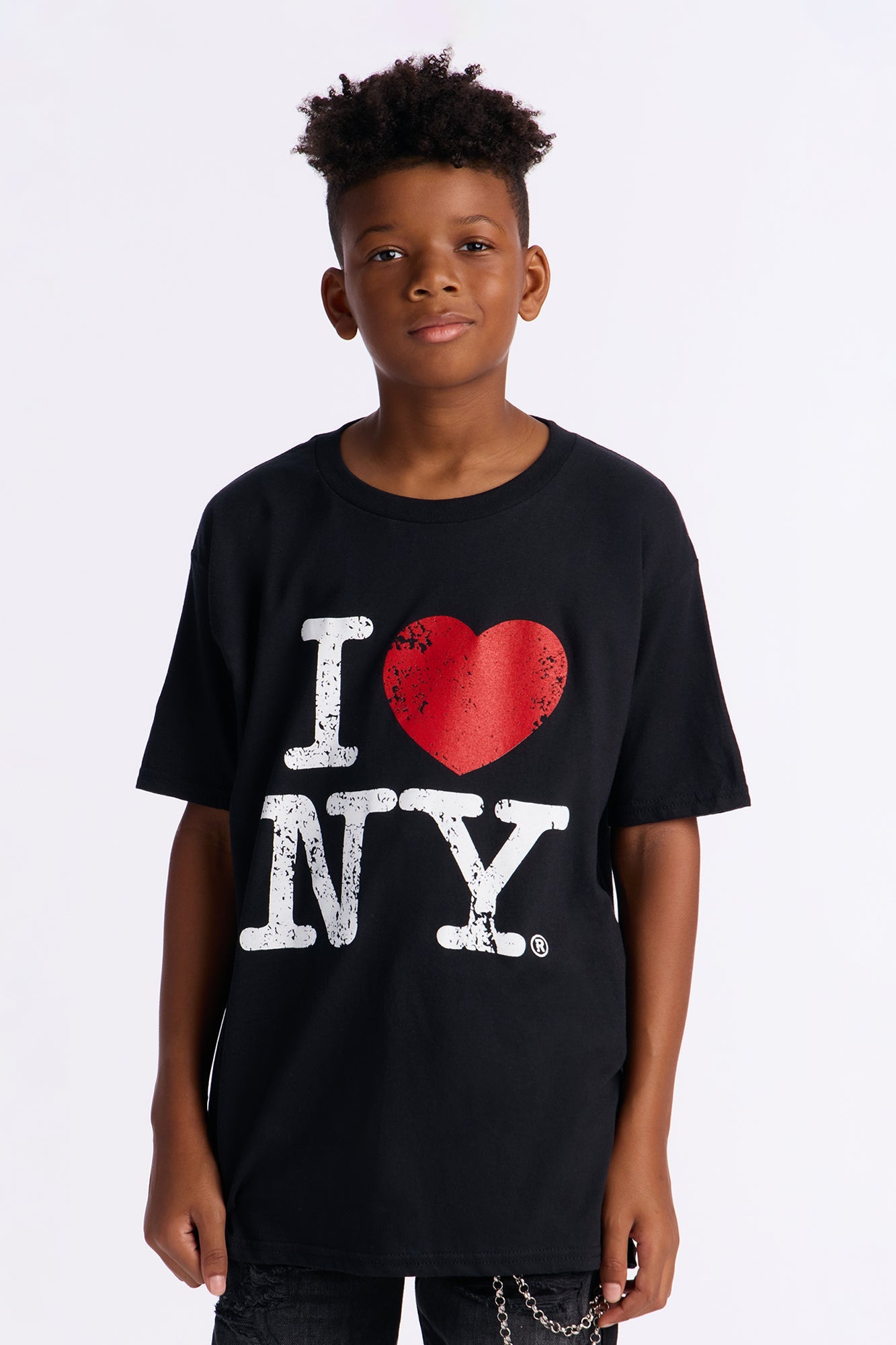 Mini I Love NY Short Sleeve Tee - Black